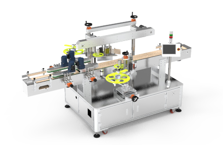 圓瓶雙面不干膠貼標(biāo)機(jī)